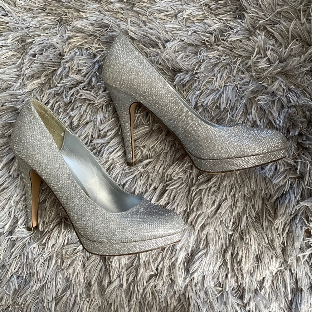 Sparkly Silver Pumps